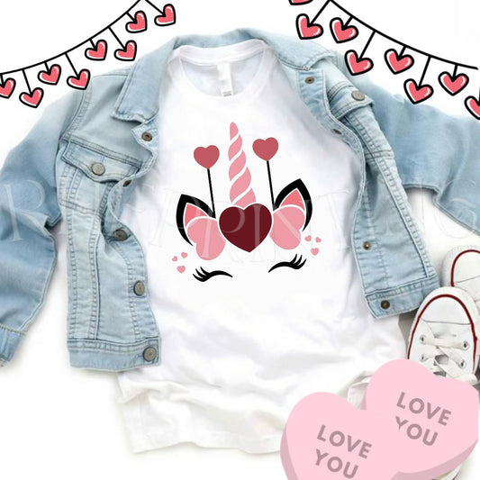 Unicorn Heart Girls Tee