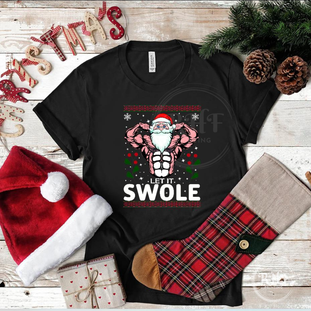 Let it SWOLE Santa T-shirt