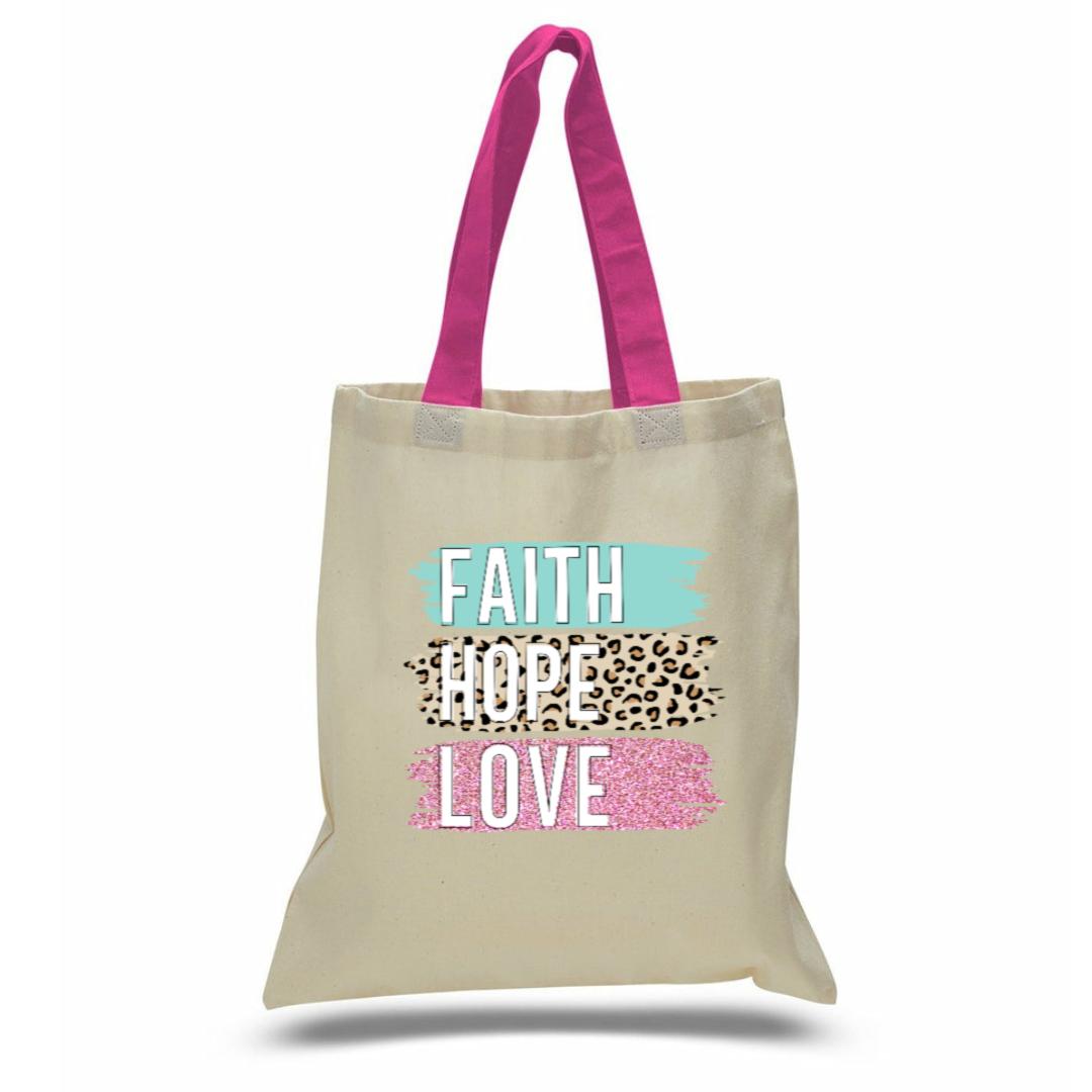 Faith Base Canvas/Color Handle Totes