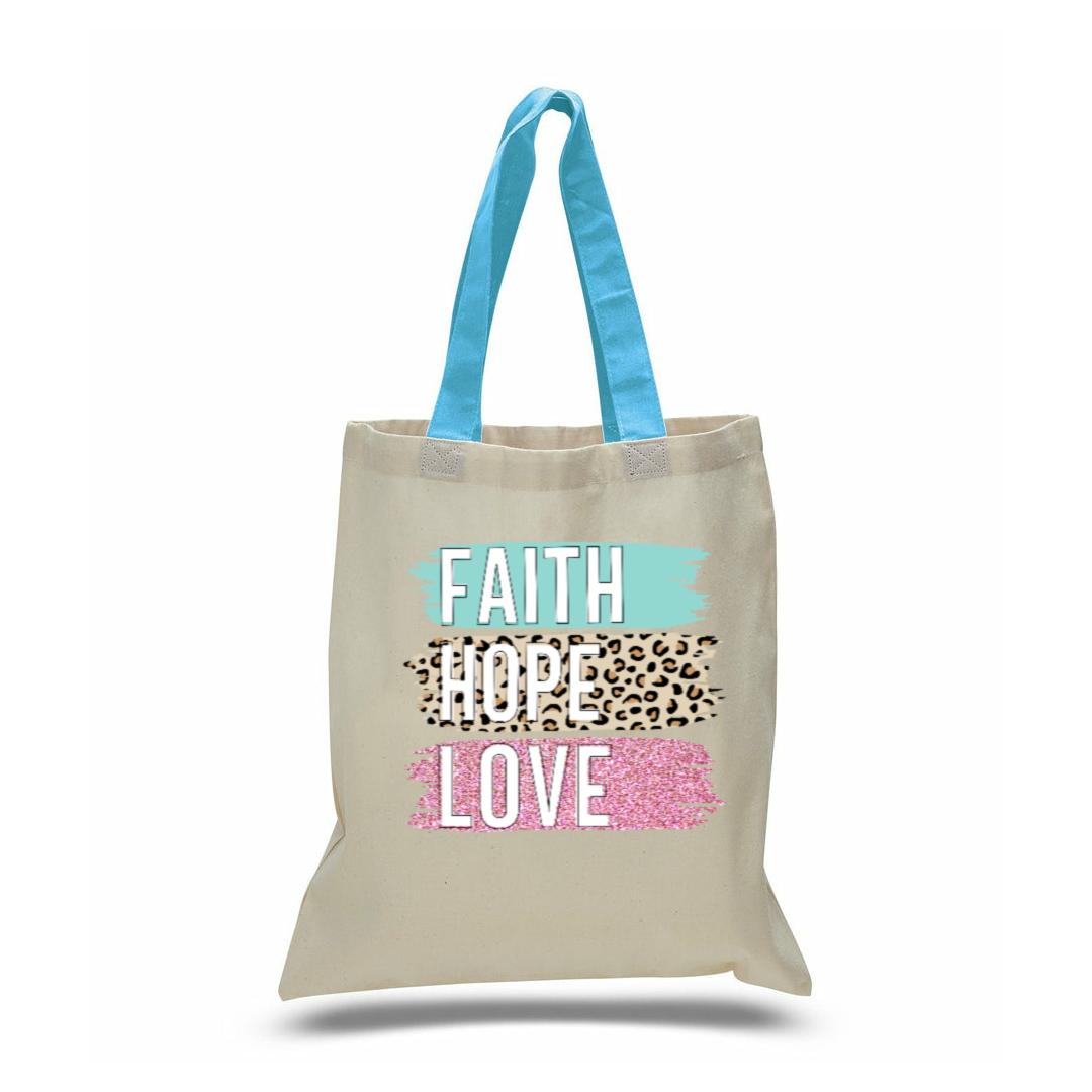 Faith Base Canvas/Color Handle Totes