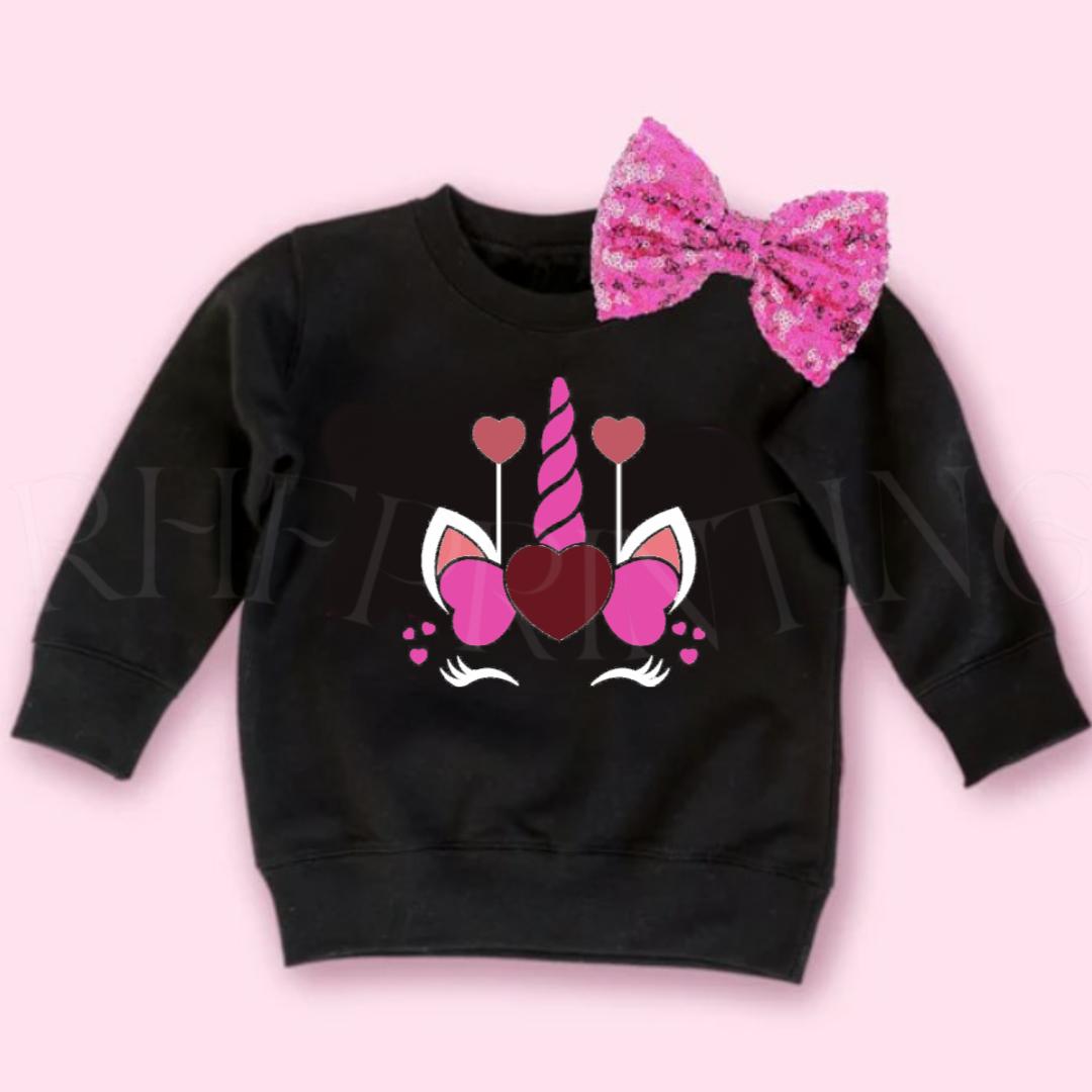 Unicorn Heart Girls Long Sleeve Tee