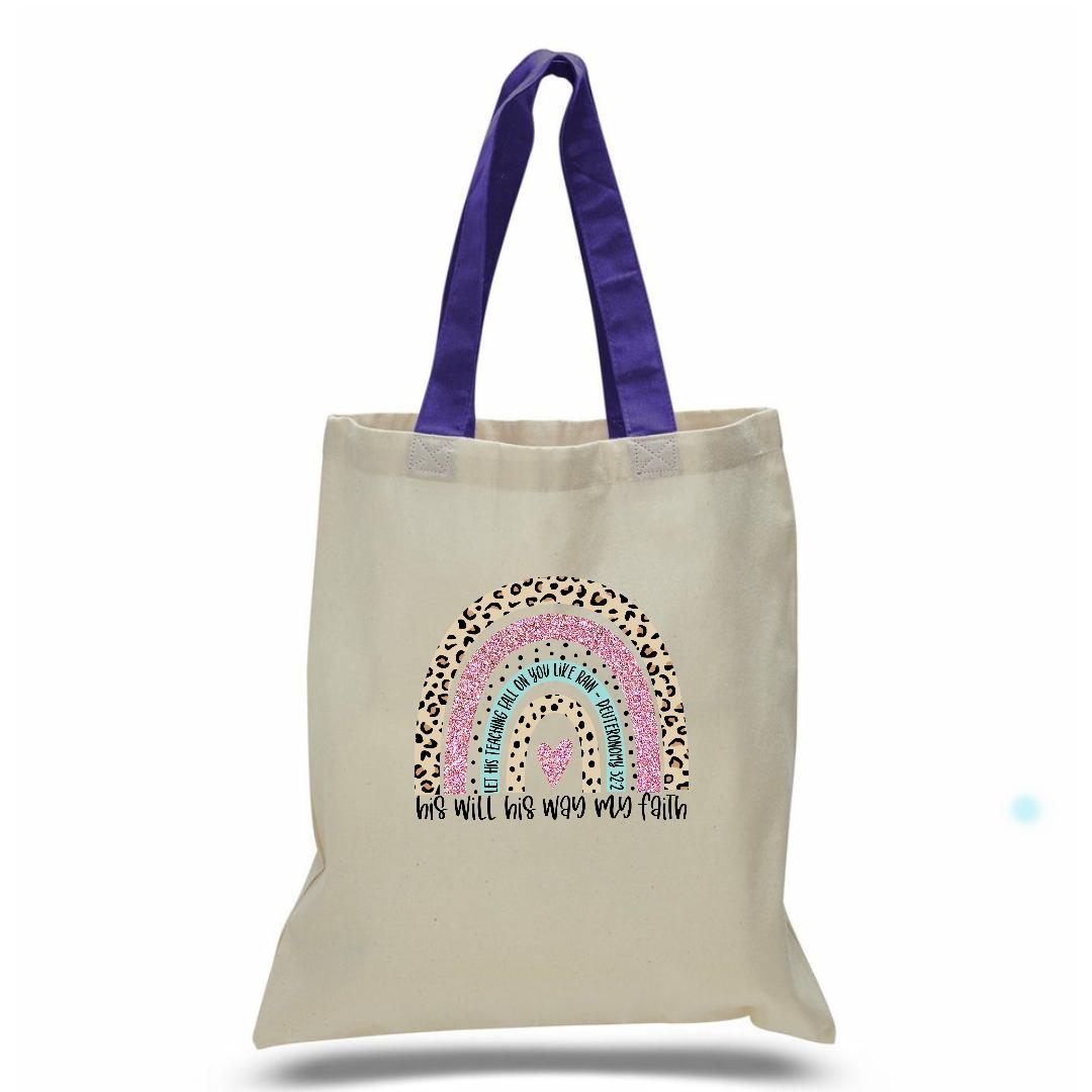 Faith Base Canvas/Color Handle Totes