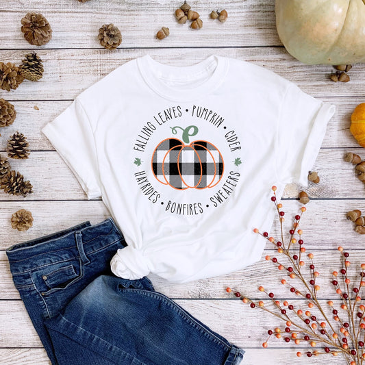 Pumpkin Plaid Tee